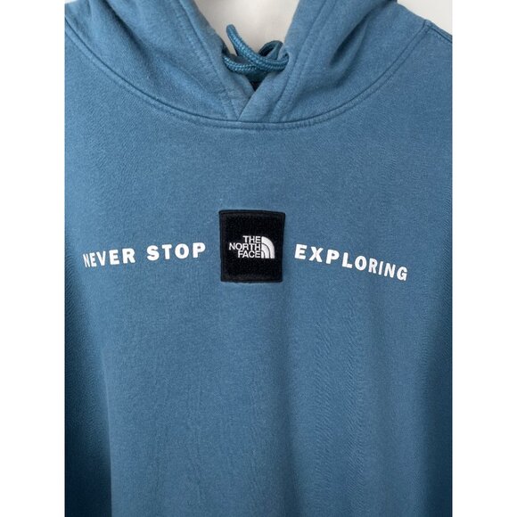 The North Face Blue Never Stop Exploring Hoodie Womens Sz L-XL? Pull Over Hoodie - Picture 5 of 8